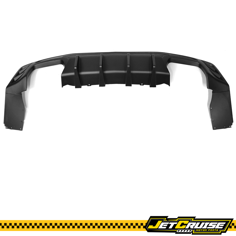 Rear Bumper Lip Diffuser For 2016-2024 Chevy Camaro – PP Matte Black, Quad Exhaust Style