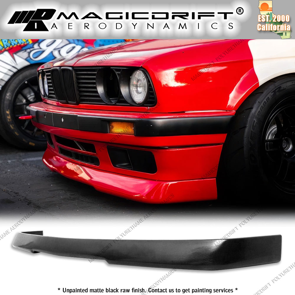 For 84-92 BMW 3-Series E30 RG Style Front Bumper Chin lip Spoiler