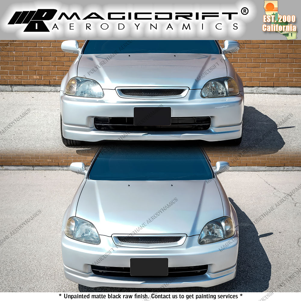 For 96-98 Honda Civic EK9 CTR Japan Type R Style Front Bumper Chin