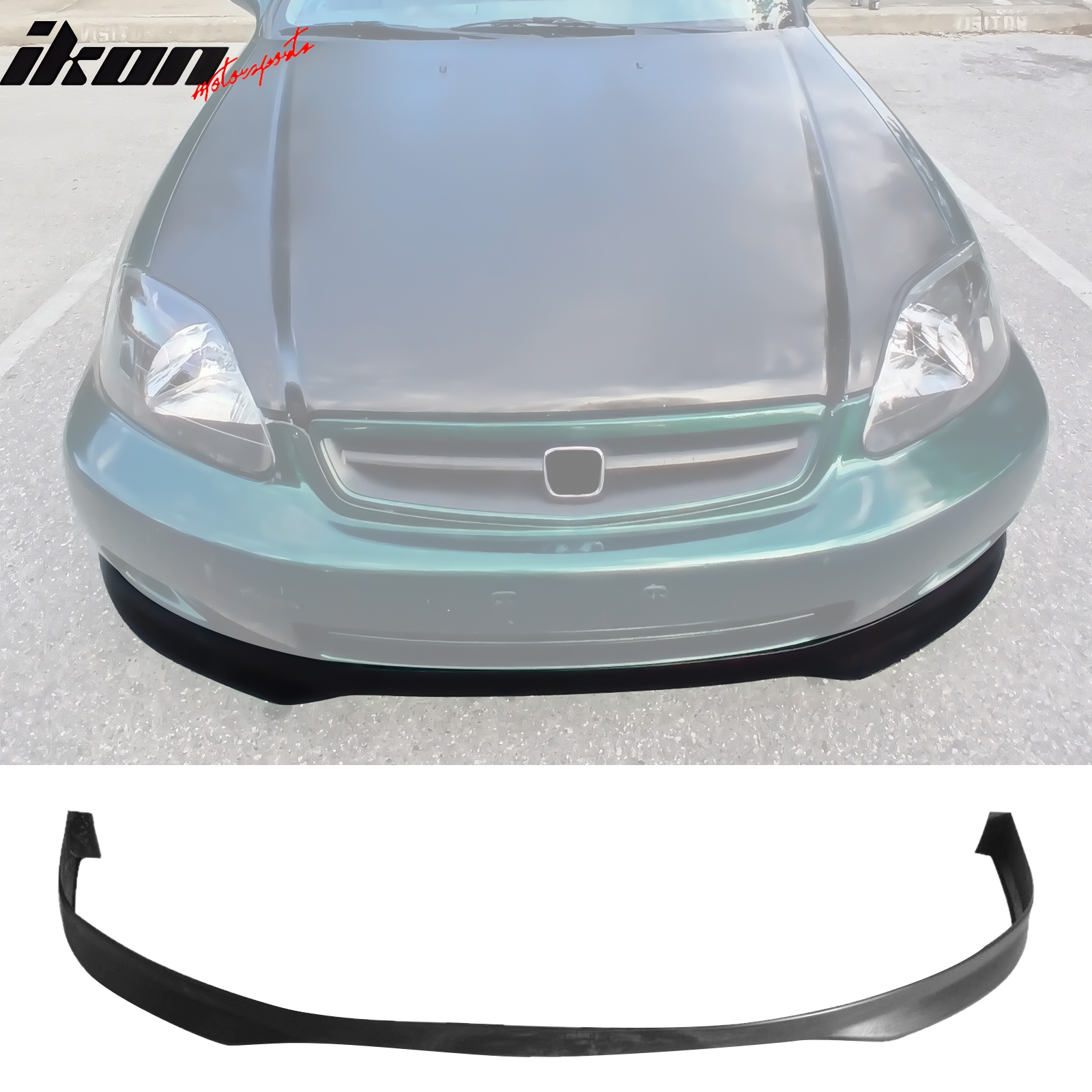 Type R Unpainted Front Bumper Lip Lower Chin Spoiler PU For 99-00